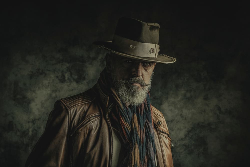 Rugged Man Dark Portrait by gNo — canvas wall art