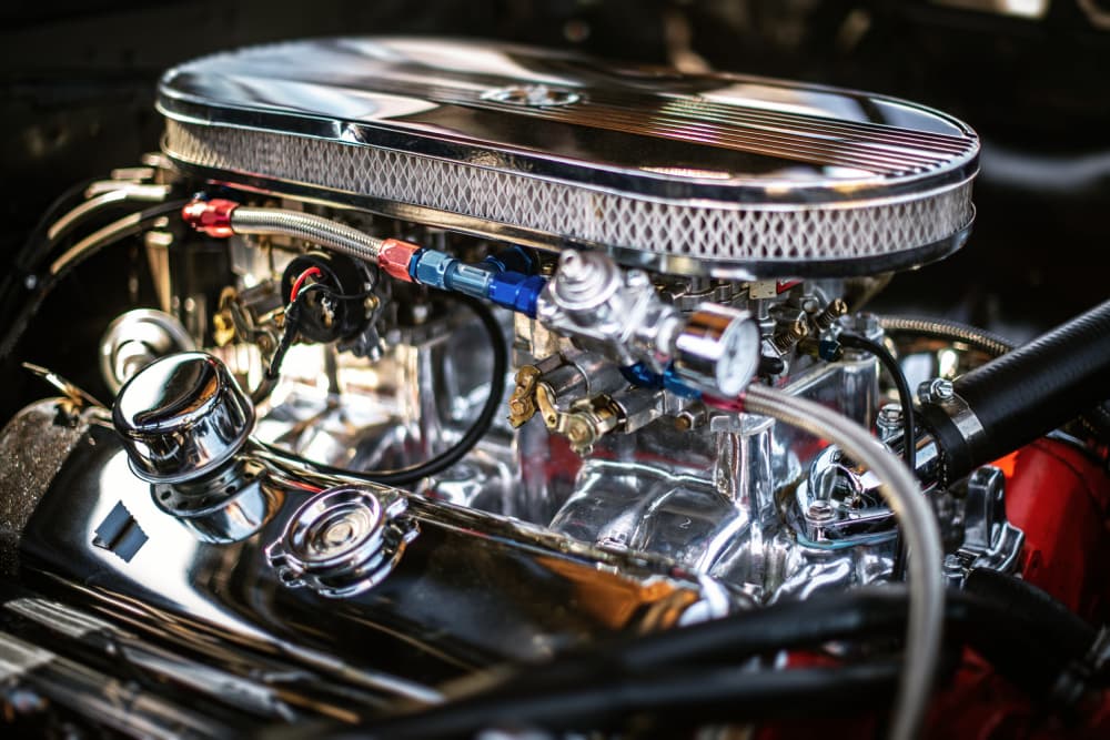 Classic Chrome Engine by Tim Mossholder — canvas wall art