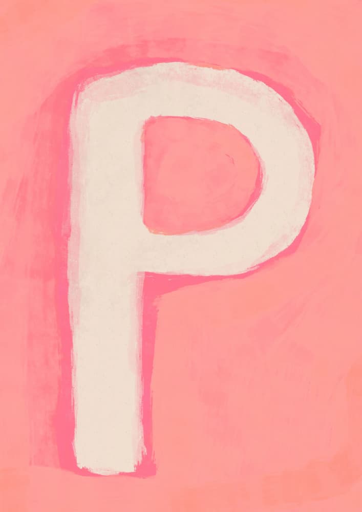 P(pink) by Treechild — canvas wall art