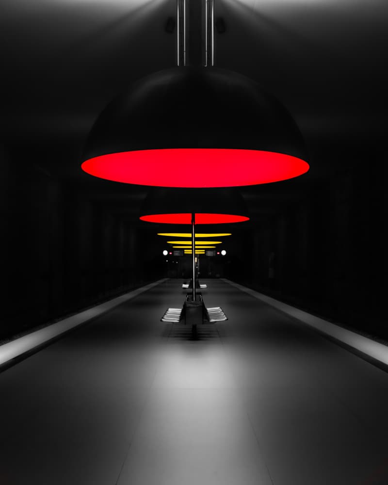 Vibrant Underground Station by Andy Dauer — canvas wall art