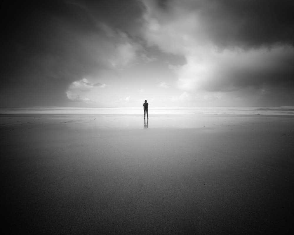 Solitary Man Dark Sky by Marco Faria — canvas wall art
