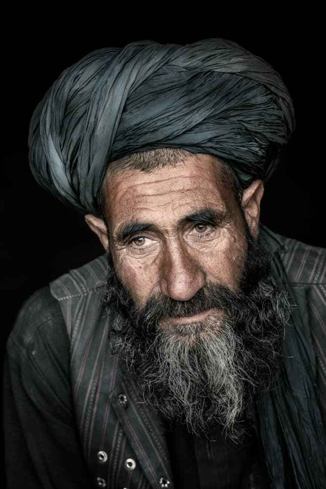 Afghan Elder Portrait by Trevor Cole — canvas wall art