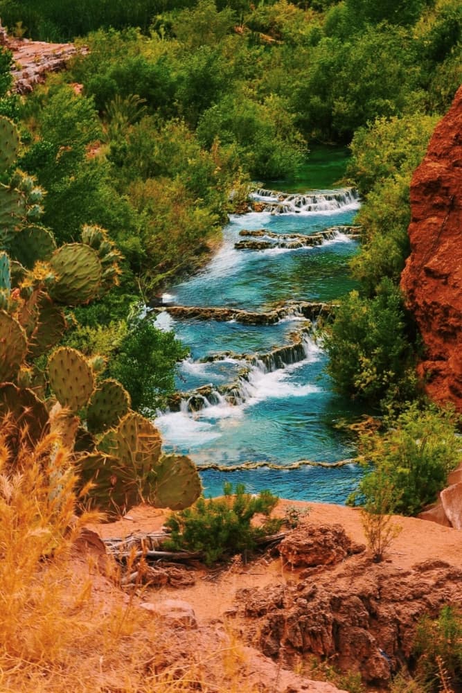 Vibrant Canyon Cascades by Del Mundo Imagery — canvas wall art
