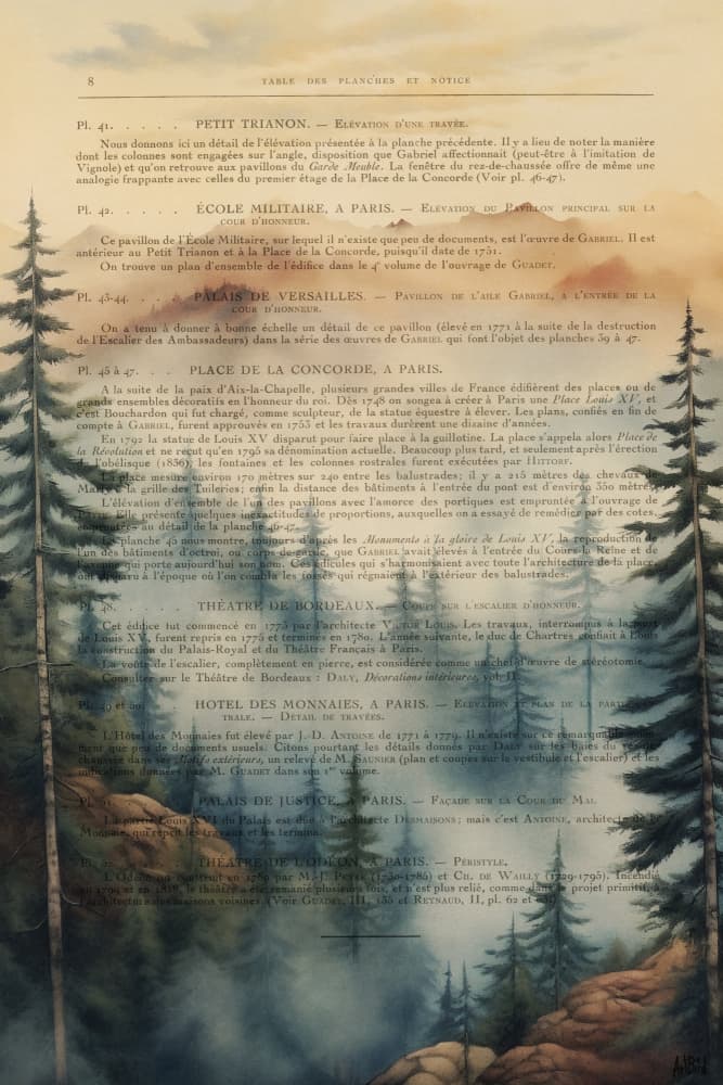 Misty Pine Forest by thomas chedeville — canvas wall art