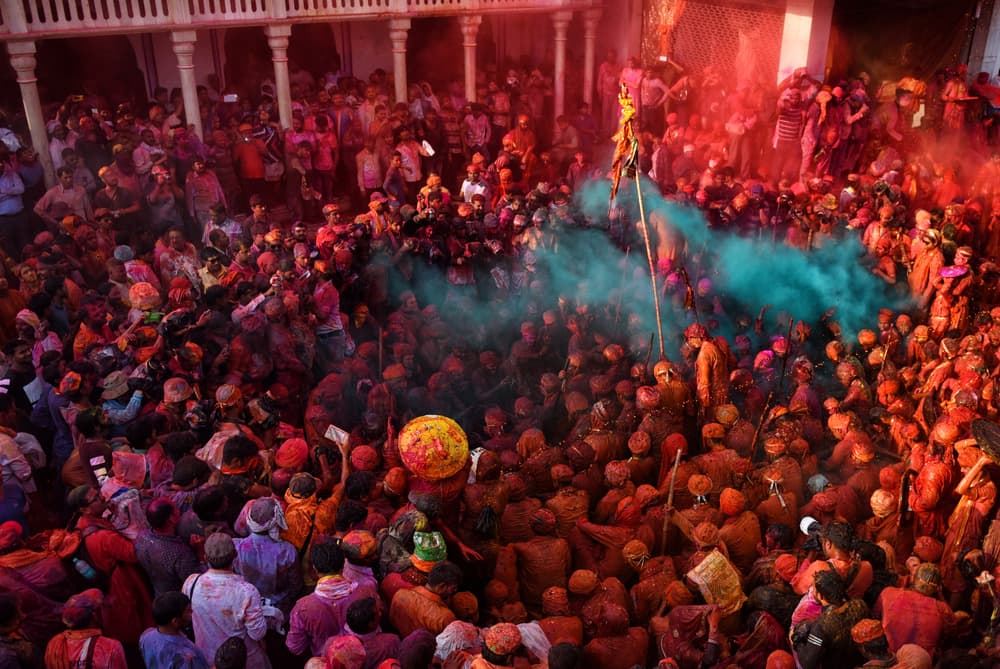 Holi Festival Colors by Avishek Das — canvas wall art
