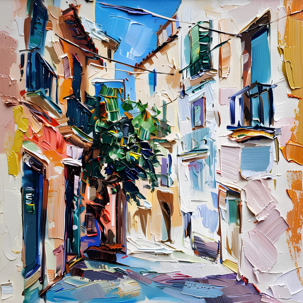 Vibrant European Street Scene by Avanesova Elena — canvas wall art