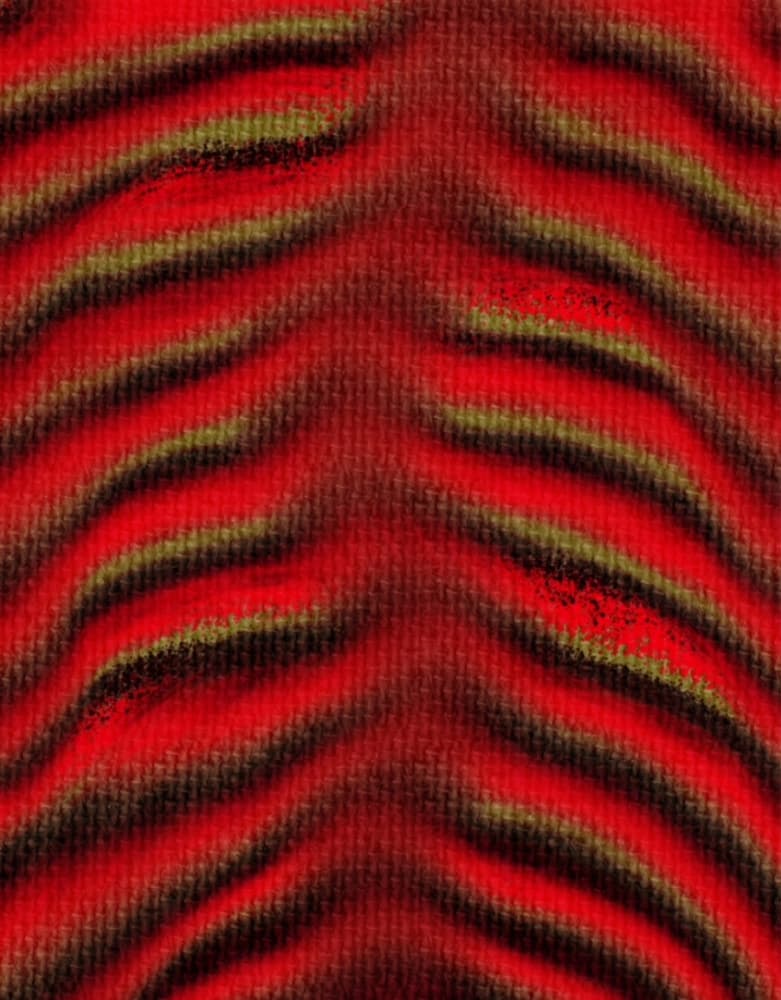 Crimson Ribbed Pattern by Temitope Ogunwale — canvas wall art