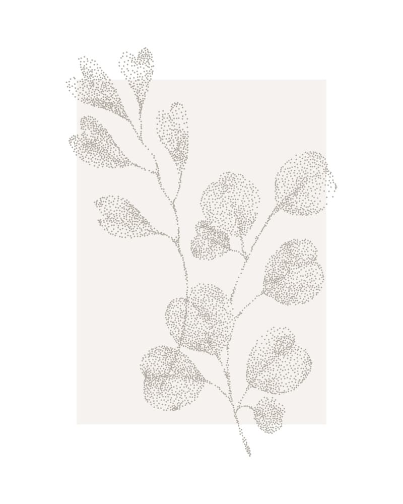 Dotted Eucalyptus Sprig by KsanaKalpa — canvas wall art