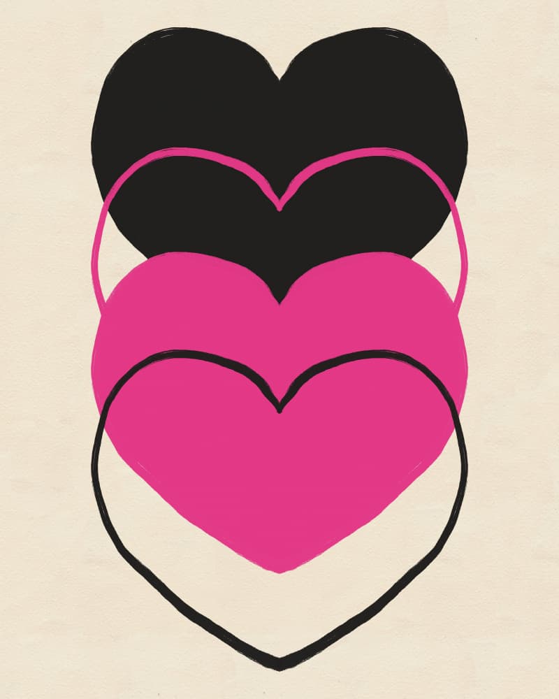 Stacked Hearts by Deepthi s — canvas wall art