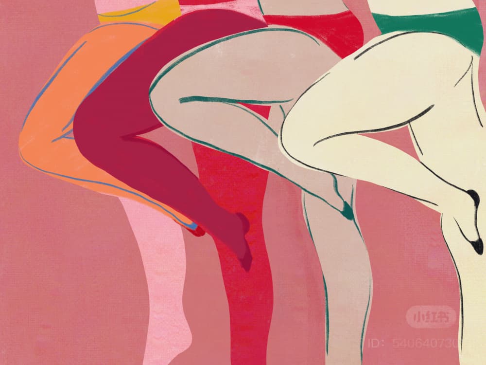 Colorful Female Forms by Little Dean — canvas wall art