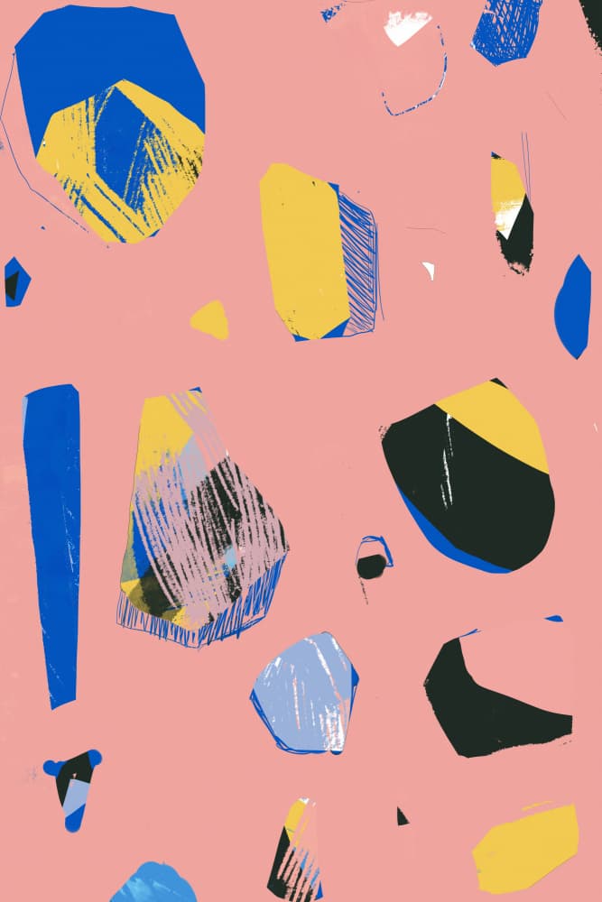 Colorful Abstract Shapes by Jilli Darling — canvas wall art