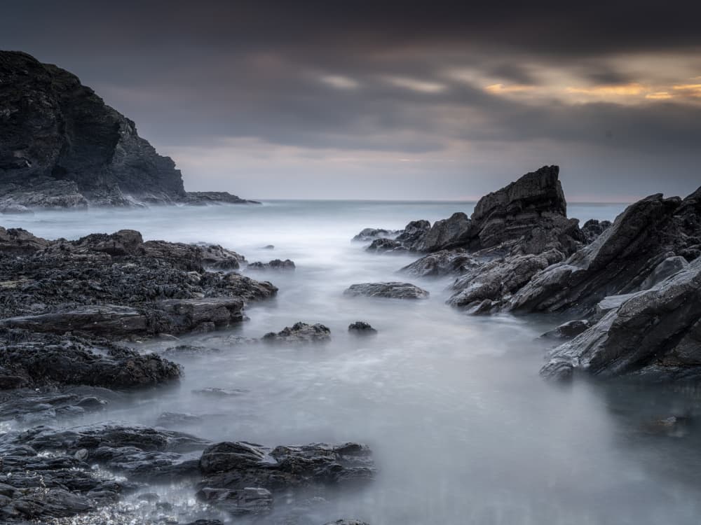 Moody Coastal Twilight by Robert Bolton — canvas wall art