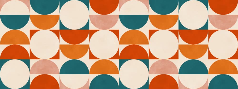 Mid-Century Geometric Pattern by Vitor Costa — canvas wall art