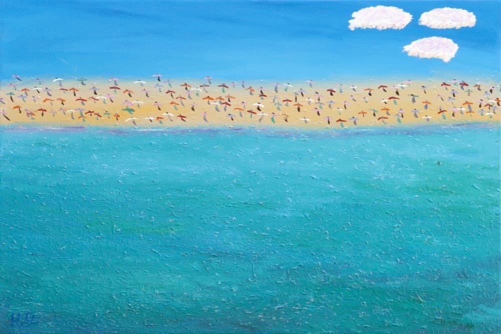Coastal Birds Flying by Helen Joynson — canvas wall art