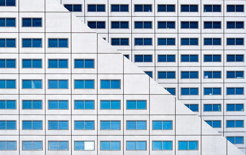 Geometric Window Facade by Linda Wride — canvas wall art