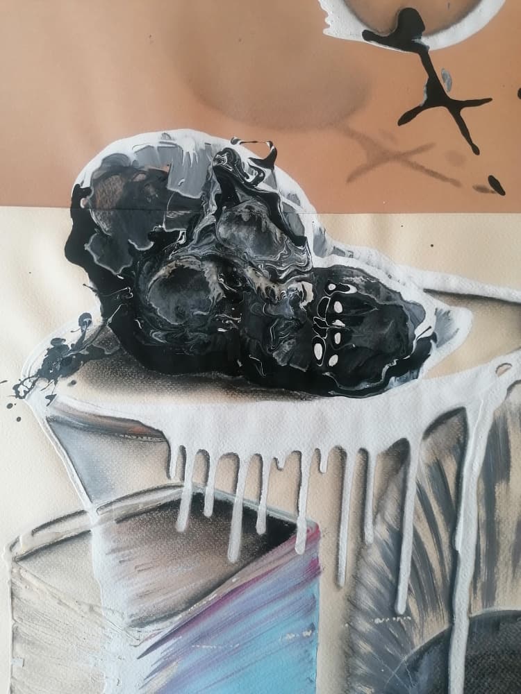 Dark Surreal Skull by Stefano Mazzolini — canvas wall art
