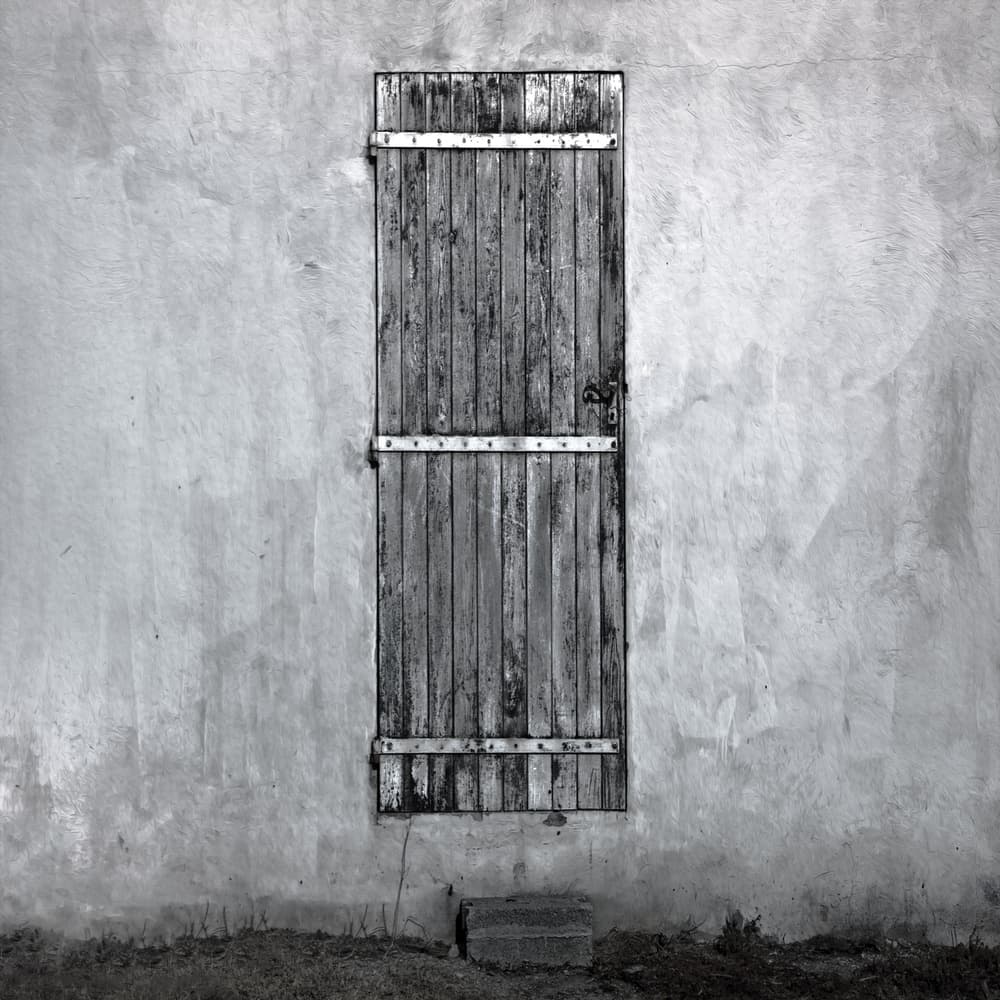 Weathered Wooden Door by Gilbert Claes — canvas wall art