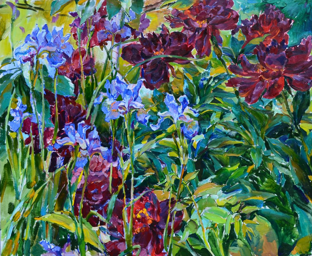 Vibrant Floral Garden by Andrii Kutsachenko — canvas wall art
