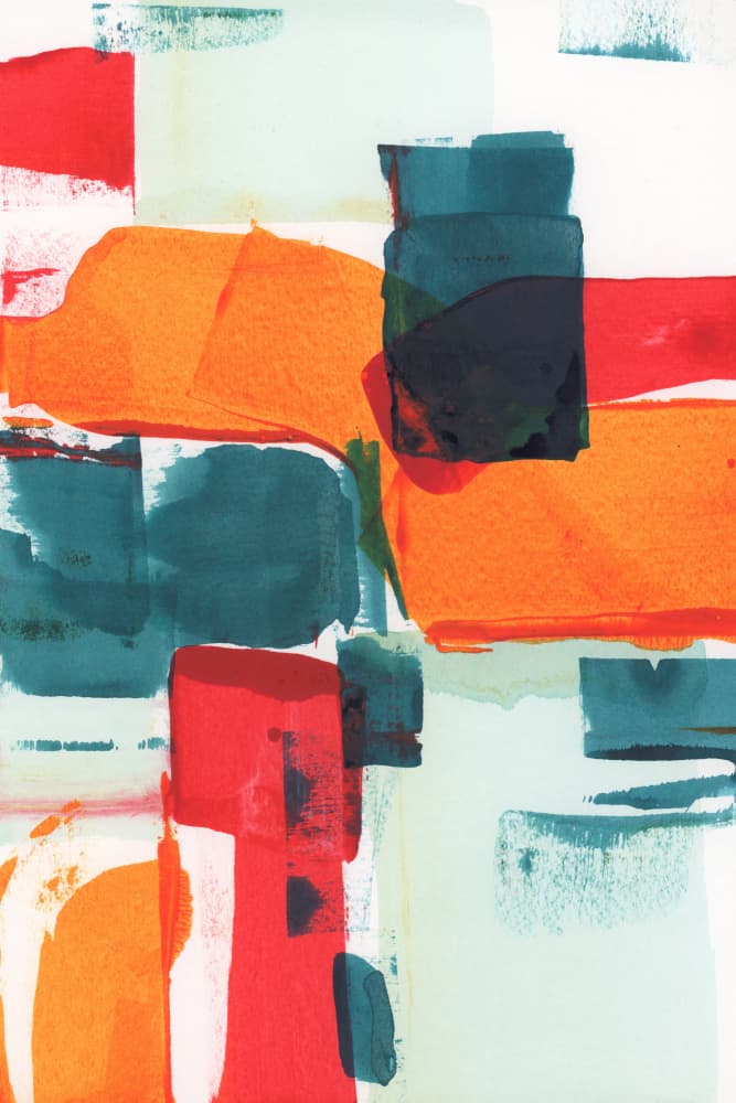 Vibrant Color Blocks by cartissi — canvas wall art