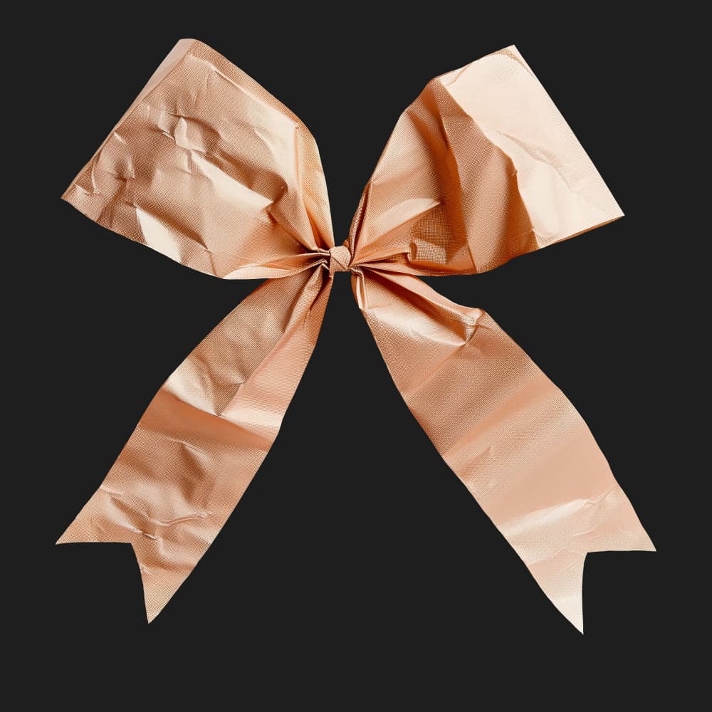 Rose Gold Bow by Marika Barsrsind β canvas wall art