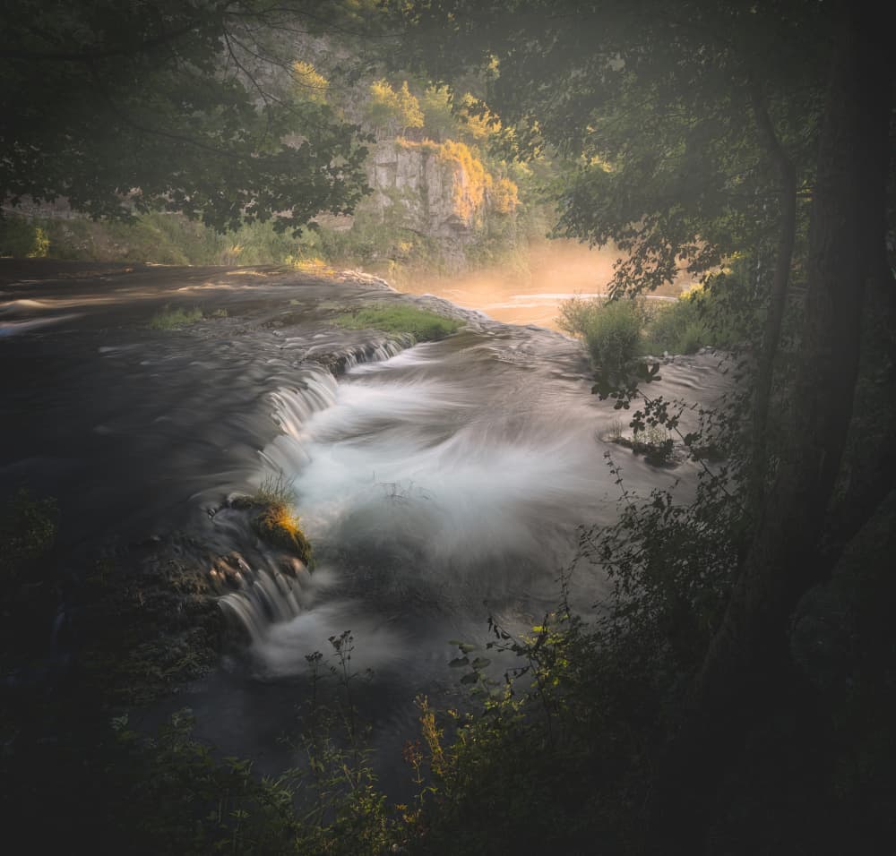Misty River Morning by Larry Deng APA — canvas wall art