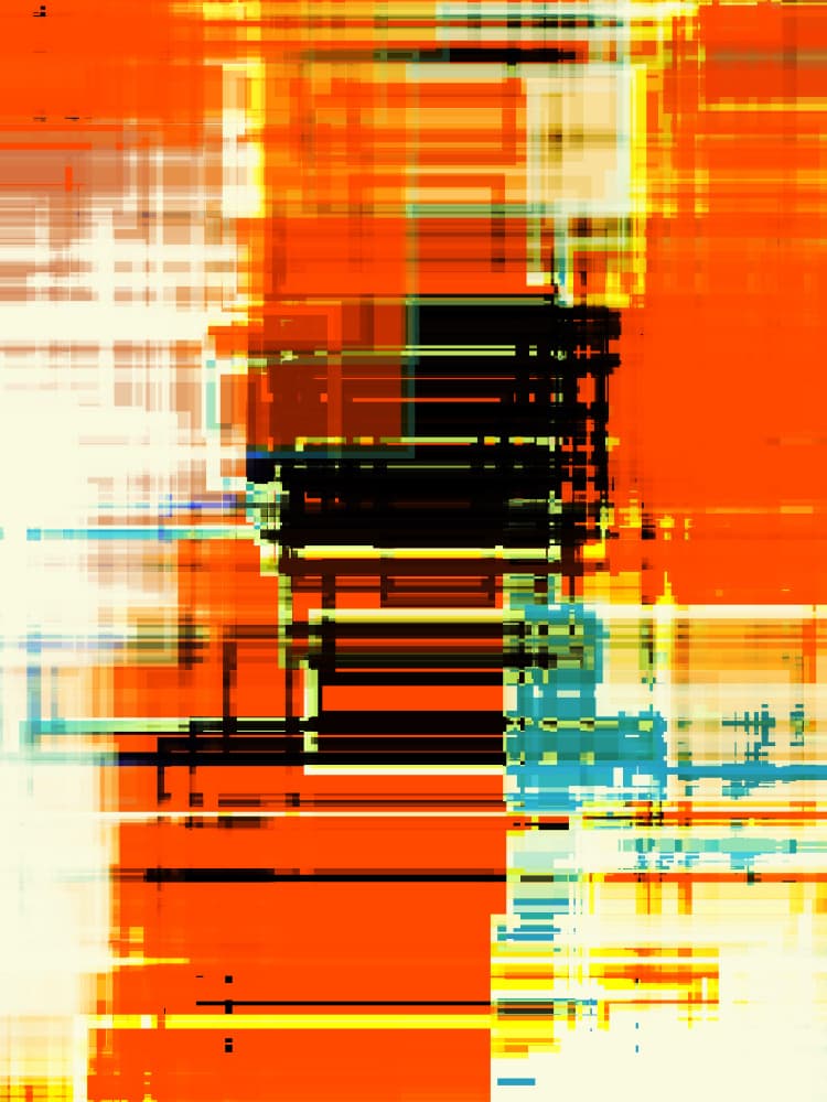 Vibrant Digital Glitch by Petr Strnad — canvas wall art