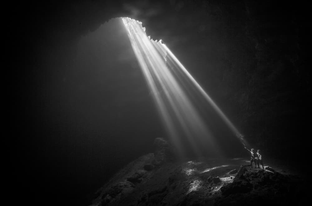 Mysterious Cave Light by Angela Muliani Hartojo — canvas wall art