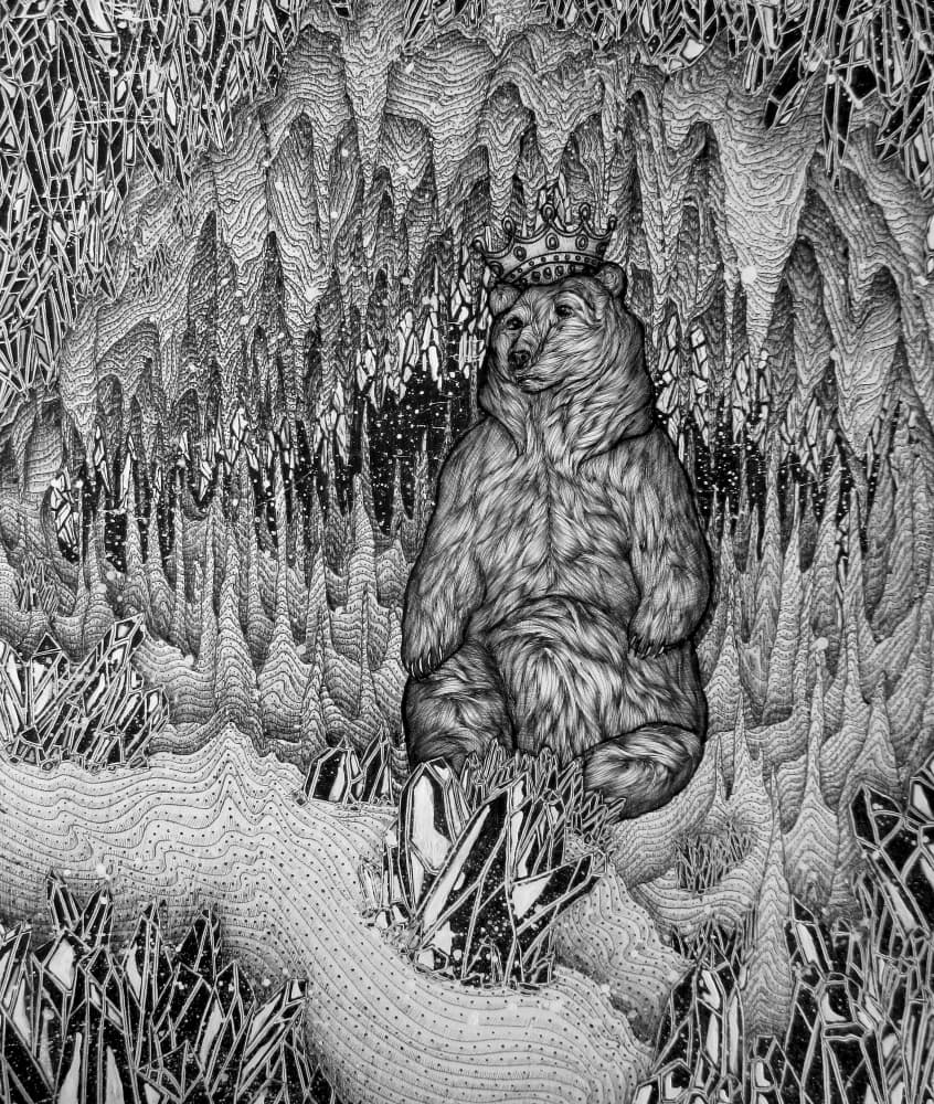 Regal Bear King by EC Mazur — canvas wall art