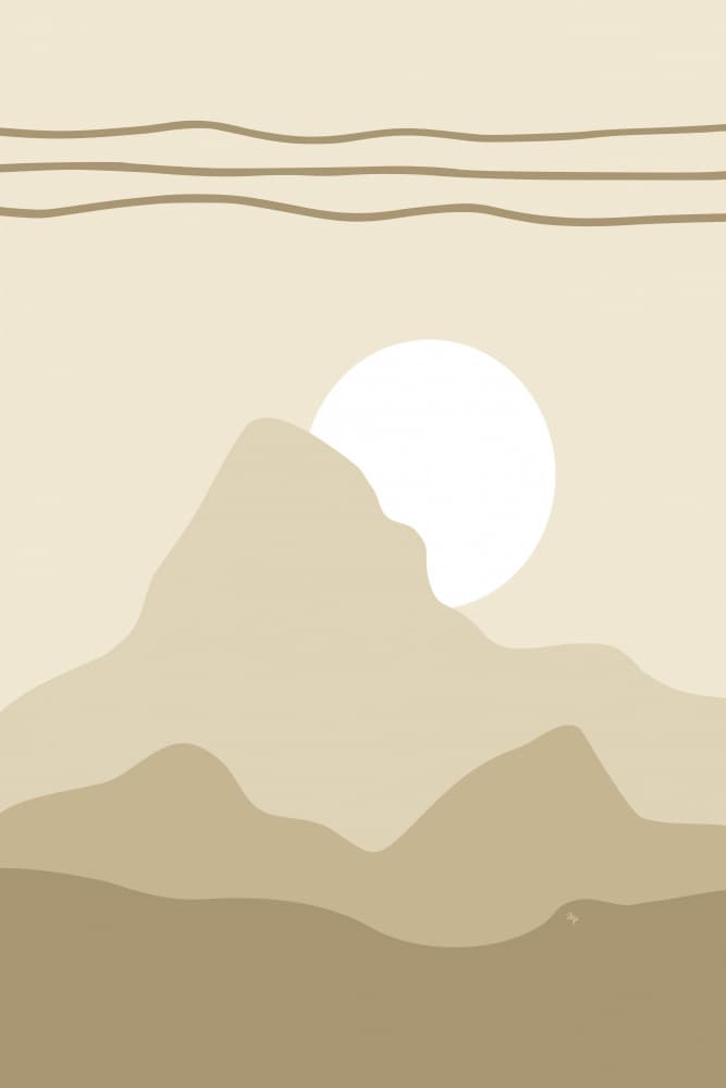 Desert Mountain Sun by Martina — canvas wall art