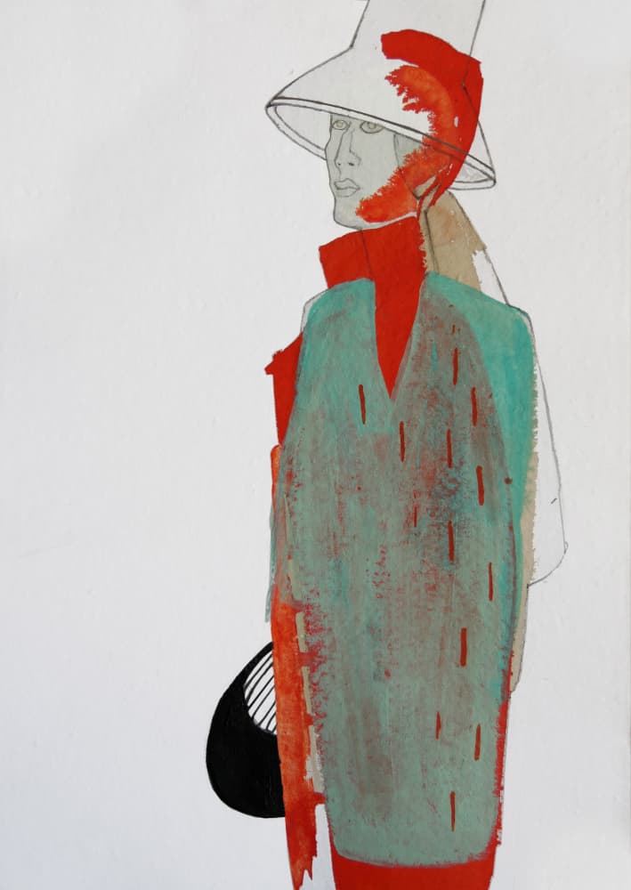 Stylized Fashion Portrait by Doris Schmitz — canvas wall art