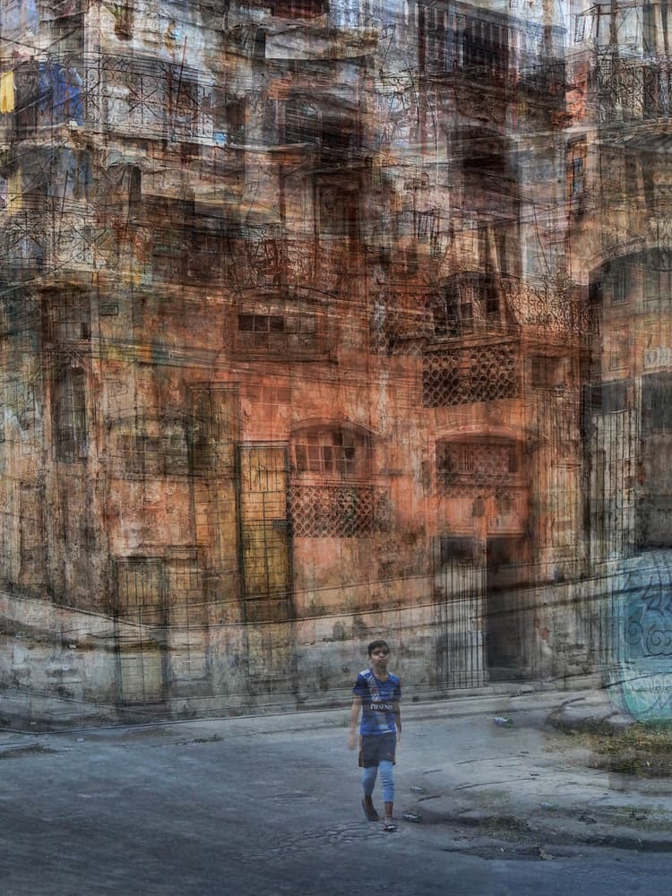 Textured City Walk by Roxana Labagnara — canvas wall art