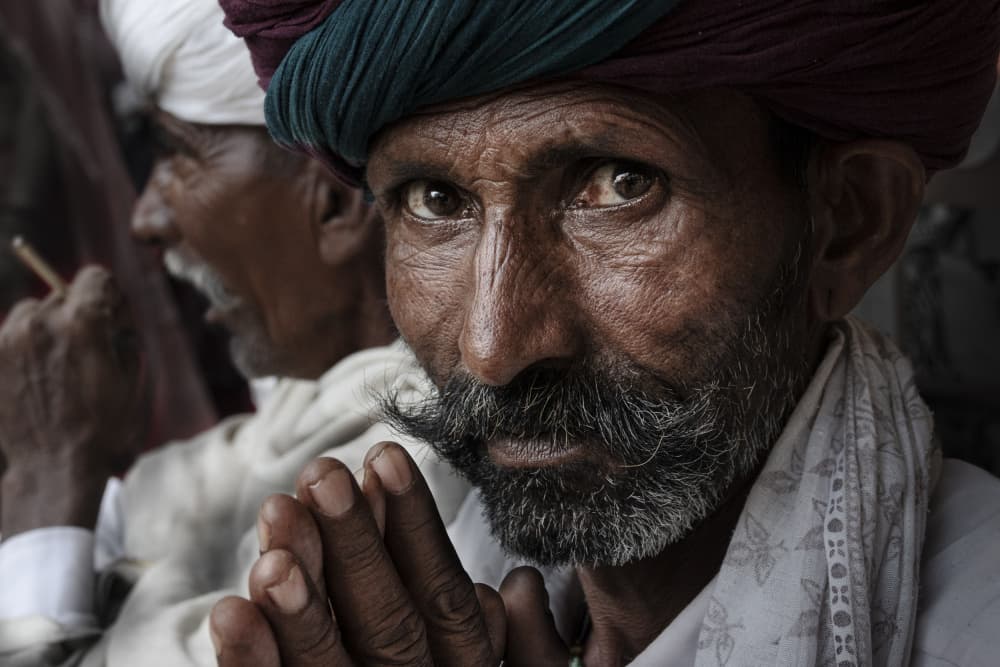 Pensive Indian Man by Elena Molina — canvas wall art