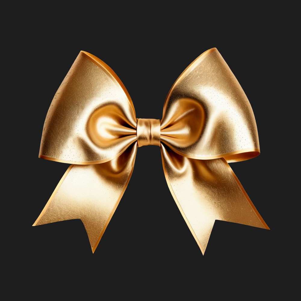 Elegant Gold Bow by Marika Barsrsind β canvas wall art