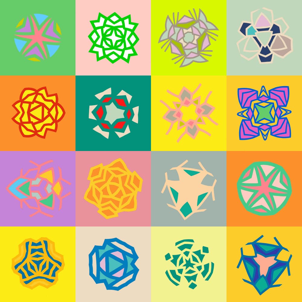 Vibrant Geometric Designs by Vivian Kim — canvas wall art
