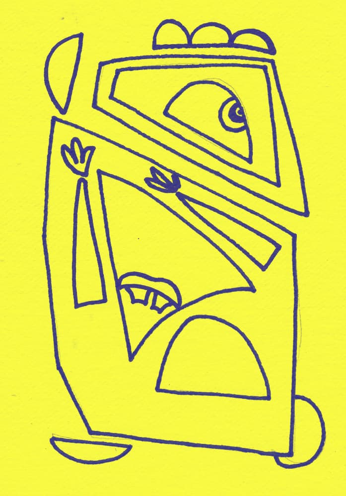 Whimsical Geometric Figure by Santhosh ch — canvas wall art
