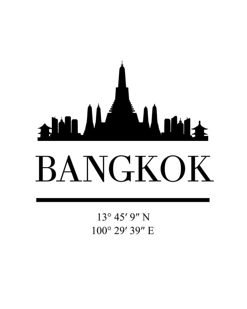Bangkok Wat Arun Skyline by Emiliano Deificus — canvas wall art