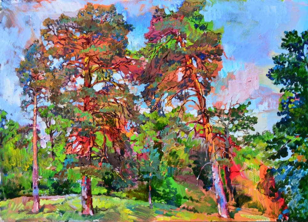 Vibrant Pine Forest by Andrii Kutsachenko — canvas wall art
