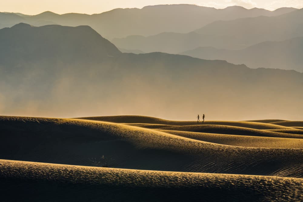 Golden Desert Dunes by HuongHoang — canvas wall art