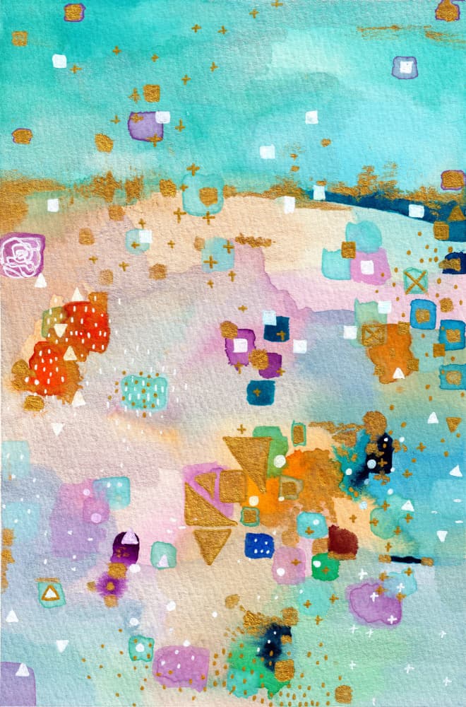 Dreamy Abstract Gold by Camille Contini — canvas wall art