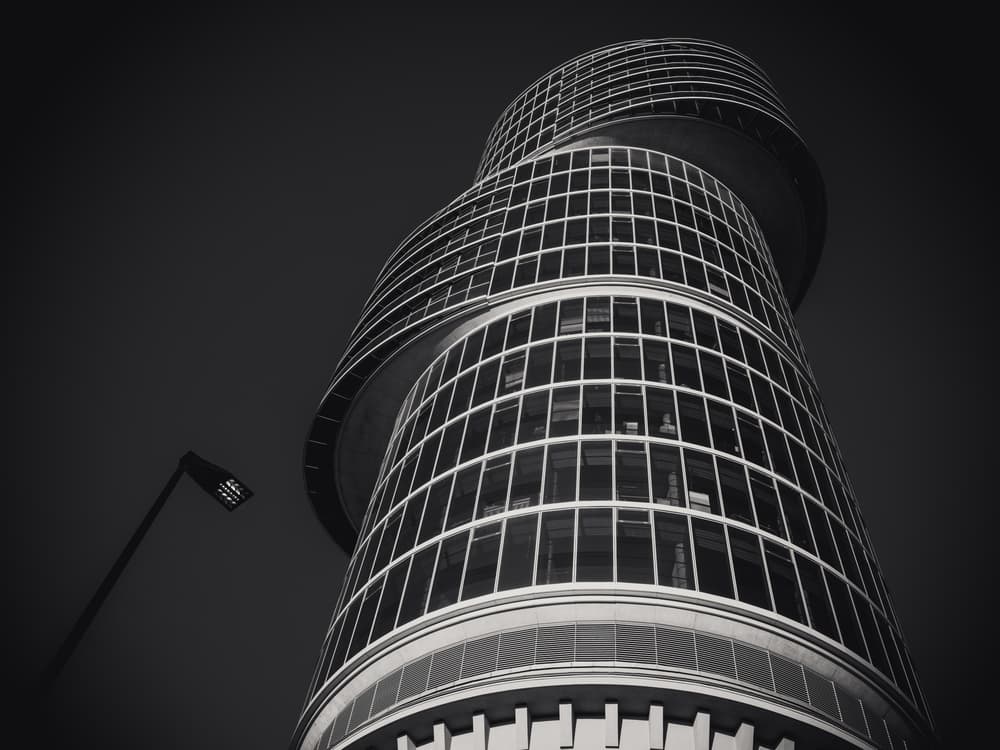 Twisting City Tower by Stefan Buder — canvas wall art