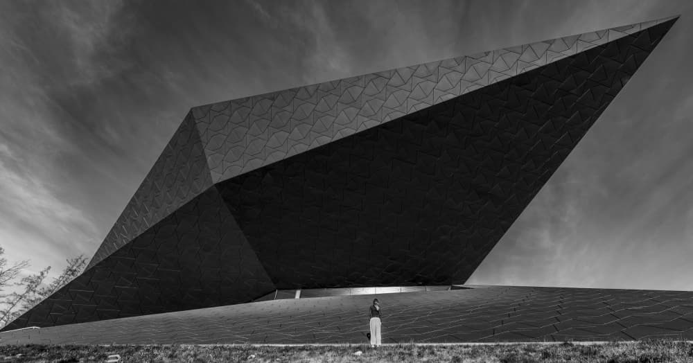 Dramatic Black Architecture by Cembrzynski Ignacy — canvas wall art
