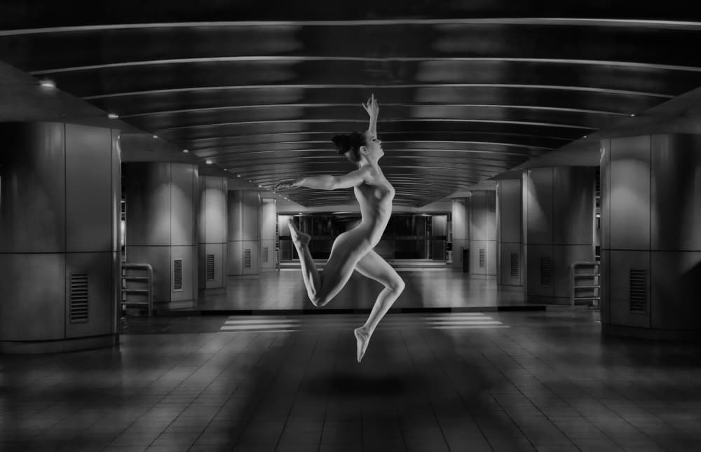Nude Dancer's Grace by Colin Dixon — canvas wall art