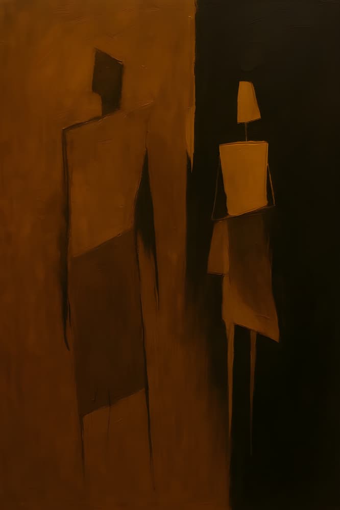 Quiet Abstract Figures by HUGO — canvas wall art