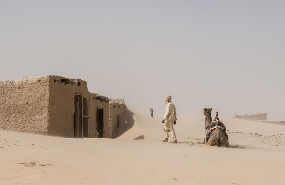 Desert Traveler Ancient Village by Joxe Inazio Kuesta Garmendia — canvas wall art