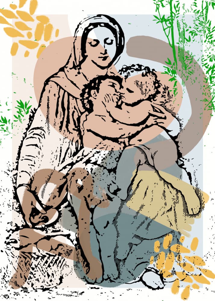 Holy Family Tender Embrace by Doa Project — canvas wall art