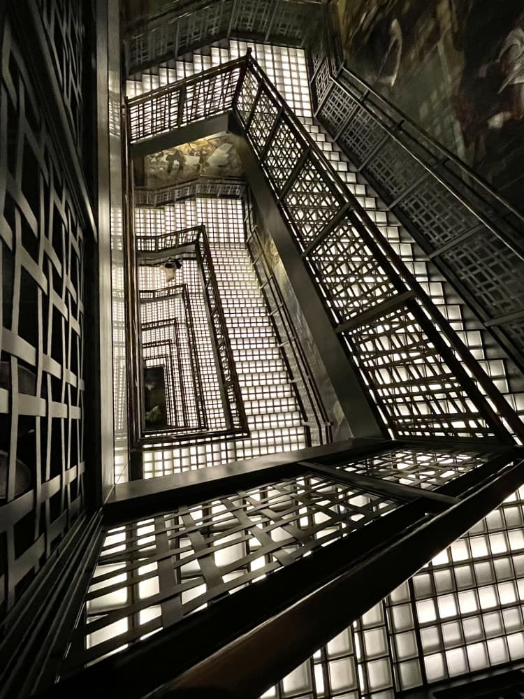 Grand Winding Staircase by KIMIO KOBAYASHI — canvas wall art