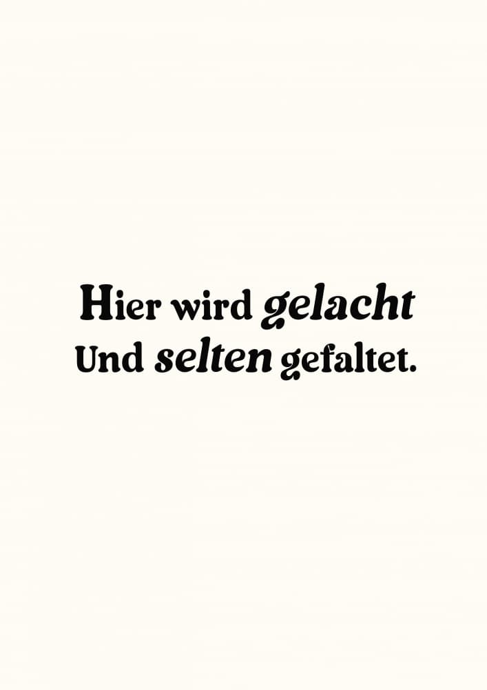 Hierwirdgelachtundseltengefaltet by Treechild — canvas wall art