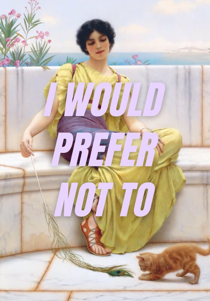 I Would Prefer Not To by Athene Fritsch — canvas wall art