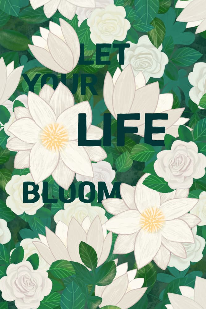 Let Your Life Bloom by EMELIEmaria — canvas wall art