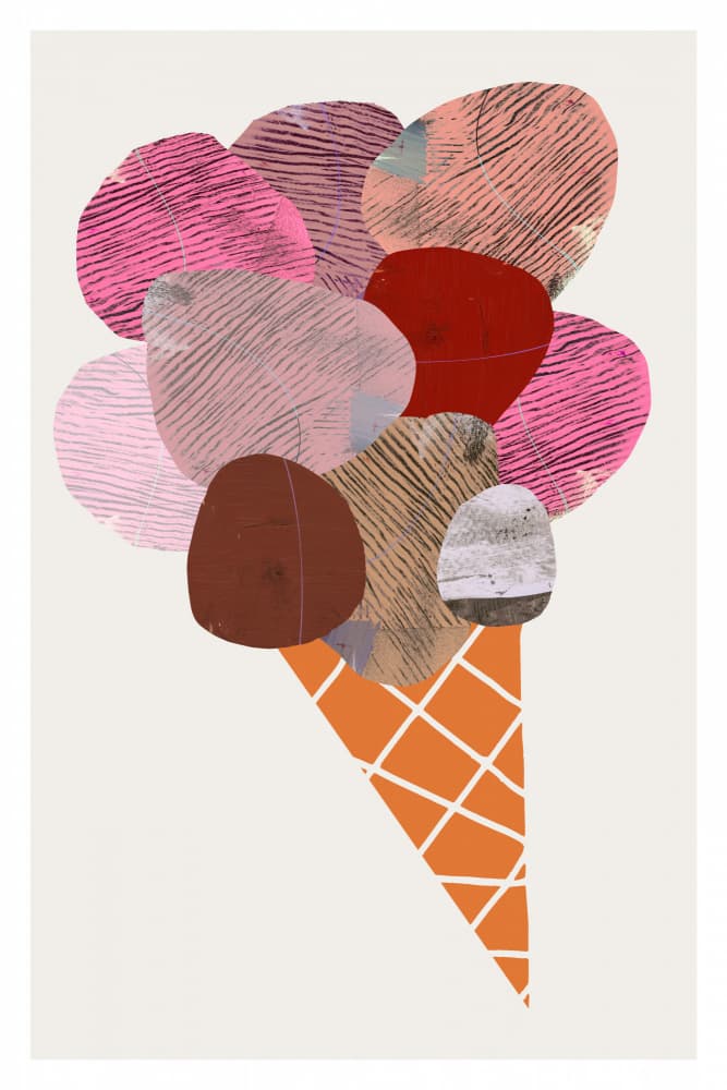 Sweet Summer Scoops by casa cartissi — canvas wall art